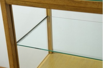 和製ヴィンテージ　希少な小振りサイズ! 　市松模様のタイルがレトロなたばこガラスケース　(R-086752)