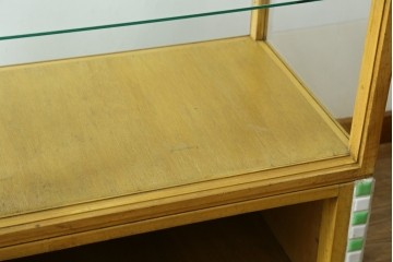 和製ヴィンテージ　希少な小振りサイズ! 　市松模様のタイルがレトロなたばこガラスケース　(R-086752)