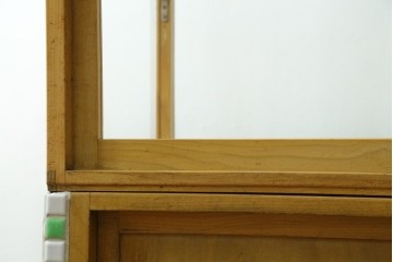 和製ヴィンテージ　希少な小振りサイズ! 　市松模様のタイルがレトロなたばこガラスケース　(R-086752)