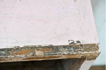 《ペイント仕上げ限定》　和製ヴィンテージ　小振りな15マス収納のシンプルなマス目棚　(R-086753)