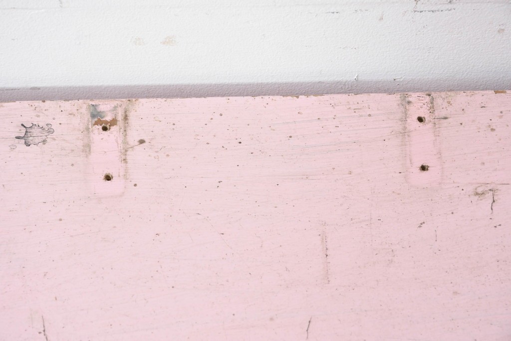 《ペイント仕上げ限定》　和製ヴィンテージ　小振りな15マス収納のシンプルなマス目棚　(R-086753)