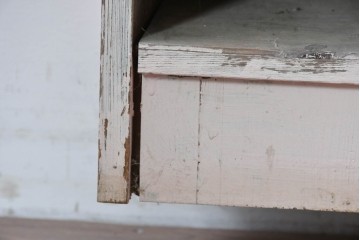 《ペイント仕上げ限定》　和製ヴィンテージ　小振りな15マス収納のシンプルなマス目棚　(R-086753)