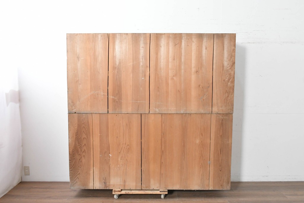 和製アンティーク　素朴な木味が魅力の引き出し付き飾り棚　(R-086756)