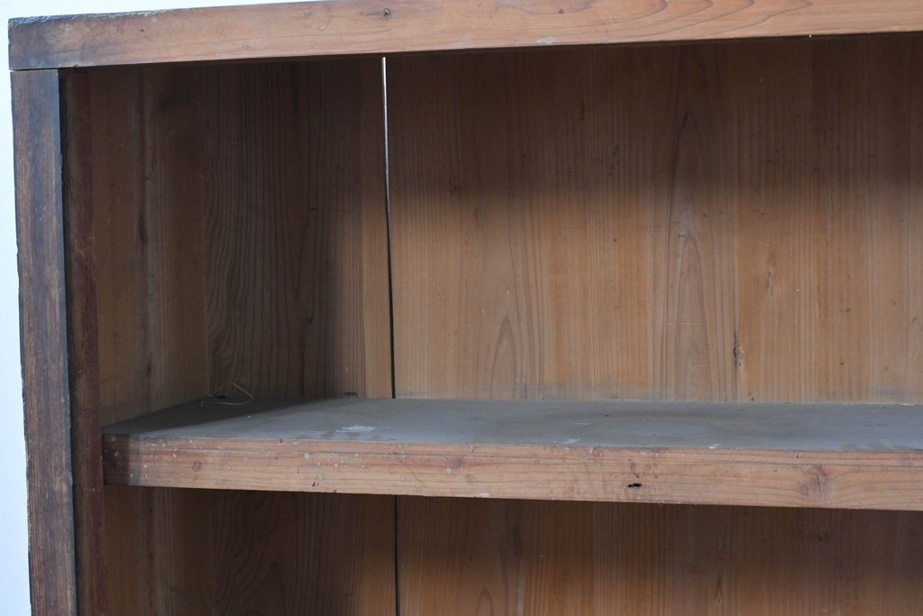 和製アンティーク　木味を楽しめる素朴なオープンラック　(R-086757)