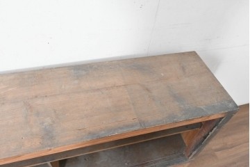 和製アンティーク　木味の素朴な引き出し付きオープンラック　(R-086758)