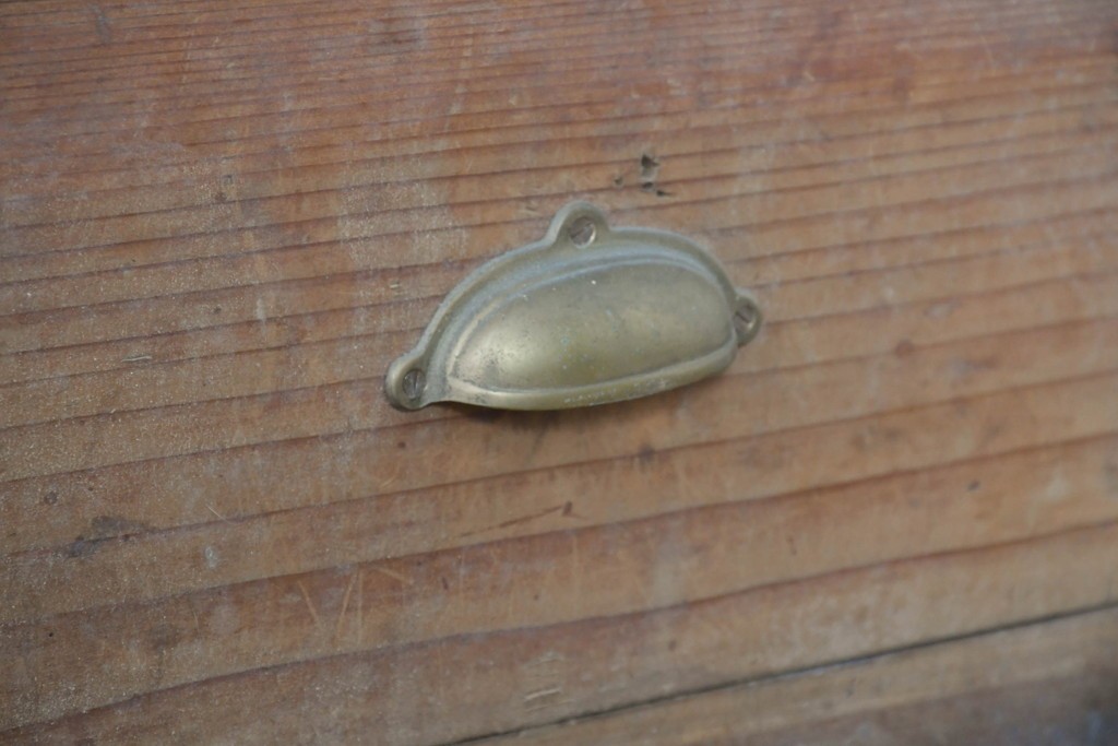 和製アンティーク　木味の素朴な引き出し付きオープンラック　(R-086758)