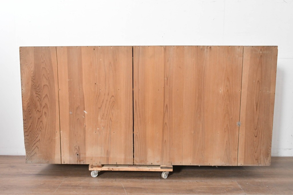 和製アンティーク　木味の素朴な引き出し付きオープンラック　(R-086758)