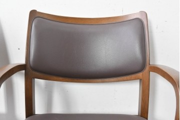 中古　シラカワ(Shirakawa)　ナラ材　S-281　流れるような曲線が上品なアームチェア2脚セット　定価(2脚合計)約15万円　(R-086759)