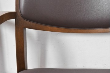 中古　シラカワ(Shirakawa)　ナラ材　S-281　流れるような曲線が上品なアームチェア2脚セット　定価(2脚合計)約15万円　(R-086759)