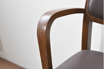 中古　シラカワ(Shirakawa)　ナラ材　S-281　流れるような曲線が上品なアームチェア2脚セット　定価(2脚合計)約15万円　(R-086759)