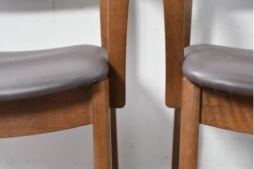 中古　シラカワ(Shirakawa)　ナラ材　S-281　流れるような曲線が上品なアームチェア2脚セット　定価(2脚合計)約15万円　(R-086759)