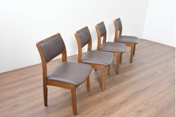 中古　シラカワ(Shirakawa)　ナラ材　S-280　シンプルで上品なダイニングチェア4脚セット　定価(4脚合計)約22万円　(R-086760)