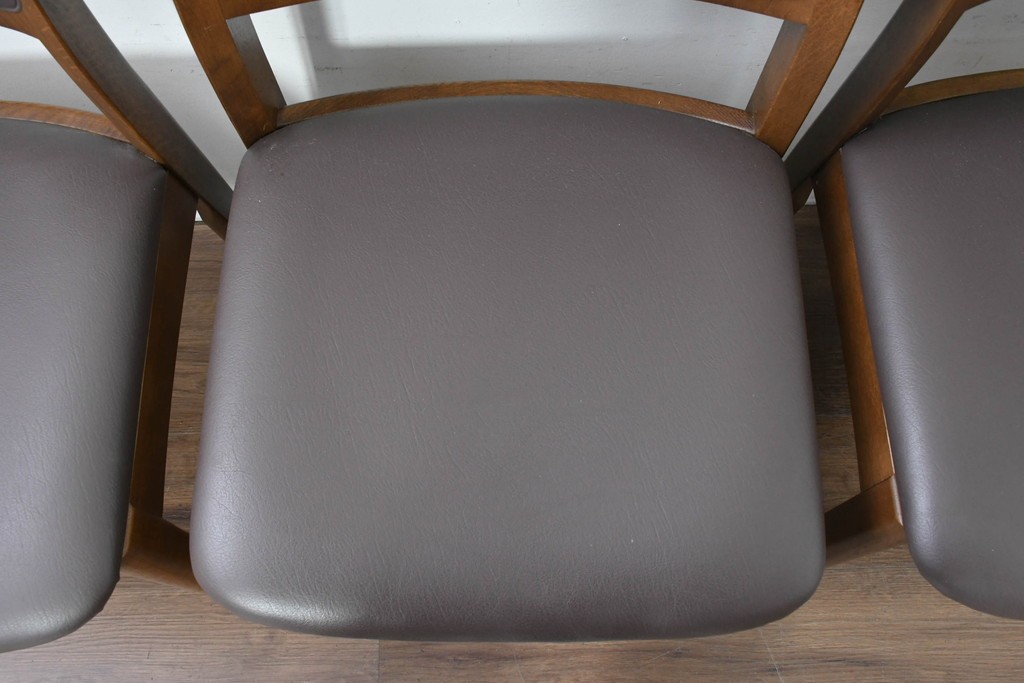 中古　シラカワ(Shirakawa)　ナラ材　S-280　シンプルで上品なダイニングチェア4脚セット　定価(4脚合計)約22万円　(R-086760)