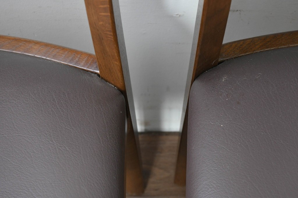 中古　シラカワ(Shirakawa)　ナラ材　S-280　シンプルで上品なダイニングチェア4脚セット　定価(4脚合計)約22万円　(R-086760)