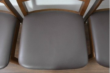 中古　シラカワ(Shirakawa)　ナラ材　S-280　シンプルで上品なダイニングチェア4脚セット　定価(4脚合計)約22万円　(R-086760)