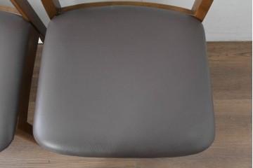 中古　シラカワ(Shirakawa)　ナラ材　S-280　シンプルで上品なダイニングチェア4脚セット　定価(4脚合計)約22万円　(R-086760)