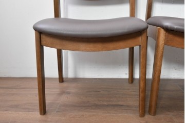 中古　シラカワ(Shirakawa)　ナラ材　S-280　シンプルで上品なダイニングチェア4脚セット　定価(4脚合計)約22万円　(R-086760)