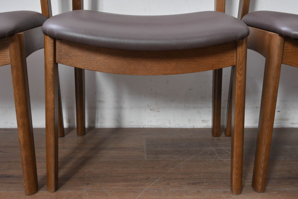 中古　シラカワ(Shirakawa)　ナラ材　S-280　シンプルで上品なダイニングチェア4脚セット　定価(4脚合計)約22万円　(R-086760)