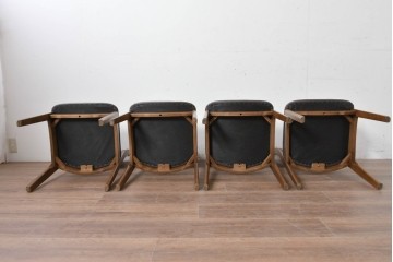 中古　シラカワ(Shirakawa)　ナラ材　S-280　シンプルで上品なダイニングチェア4脚セット　定価(4脚合計)約22万円　(R-086760)