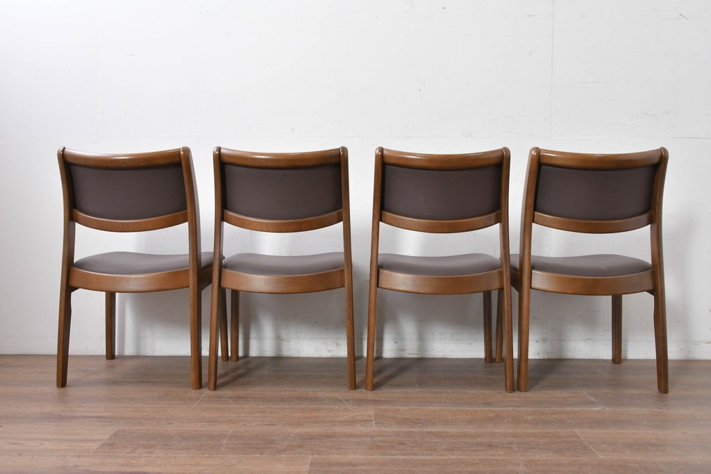 中古　シラカワ(Shirakawa)　ナラ材　S-280　シンプルで上品なダイニングチェア4脚セット　定価(4脚合計)約22万円　(R-086760)