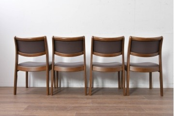 中古　シラカワ(Shirakawa)　ナラ材　S-280　シンプルで上品なダイニングチェア4脚セット　定価(4脚合計)約22万円　(R-086760)