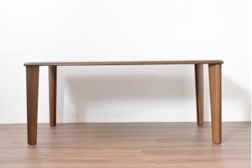 中古　シラカワ(Shirakawa)　オーク材　丸みのある柔らかなシルエットのダイニングテーブル　定価推定約21万円　(R-086762)