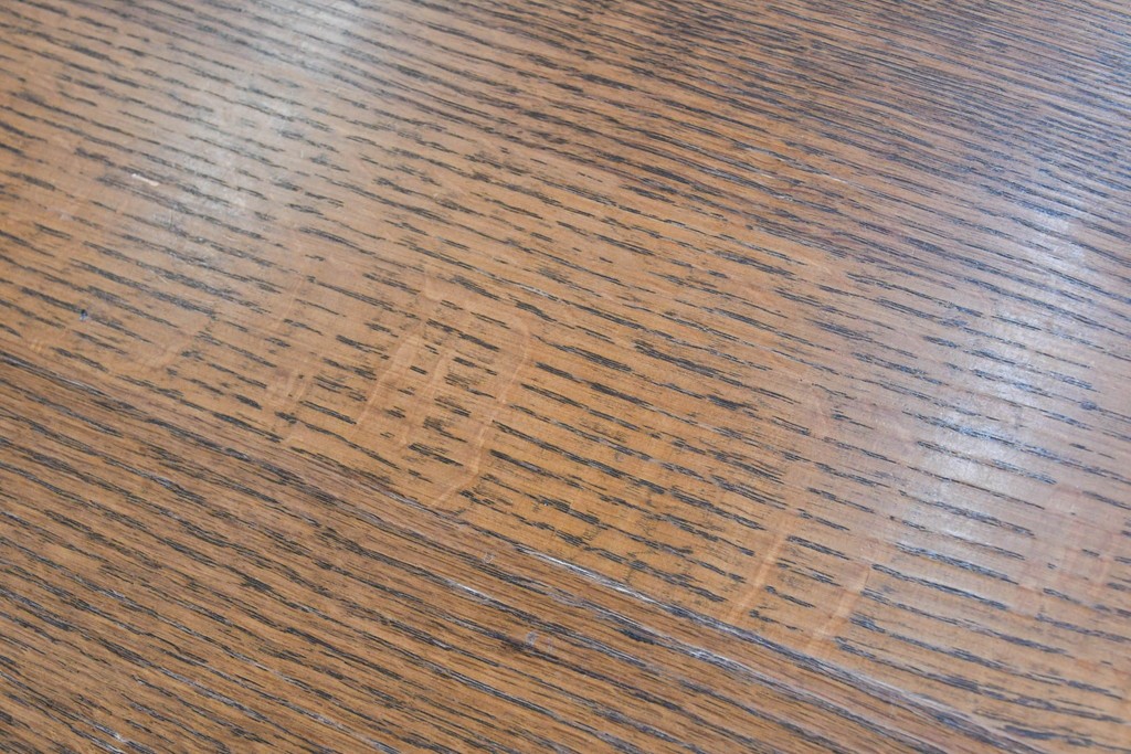 中古　シラカワ(Shirakawa)　オーク材　丸みのある柔らかなシルエットのダイニングテーブル　定価推定約21万円　(R-086762)