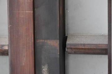 アンティーク建具　昭和中期　細やかな格子の入ったガラス窓4枚セット　(R-086764)