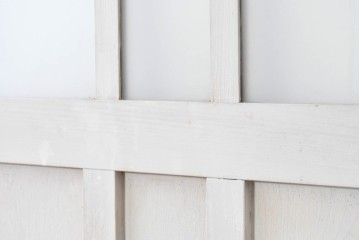 アンティーク建具　昭和初期から中期　ツートンカラー　彩光ガラス入りの引き戸2枚セット　(R-086768)