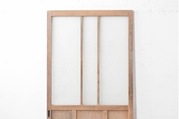 アンティーク建具　昭和中期　木味を活かした素朴な佇まいのガラス戸1枚　(R-086771)