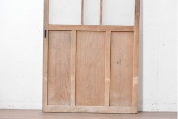 アンティーク建具　昭和中期　木味を活かした素朴な佇まいのガラス戸1枚　(R-086771)