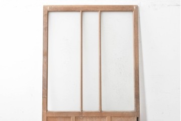 アンティーク建具　昭和中期　木味を活かした素朴な佇まいのガラス戸1枚　(R-086771)