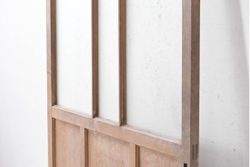 アンティーク建具　昭和中期　木味を活かした素朴な佇まいのガラス戸1枚　(R-086771)