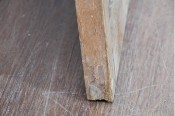 アンティーク建具　昭和中期　木味を活かした素朴な佇まいのガラス戸1枚　(R-086771)