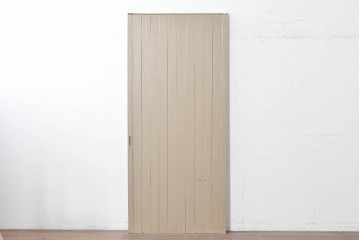 アンティーク建具　昭和初期　ペンキ仕上げがレトロな背の高い引き戸1枚　(R-086772)