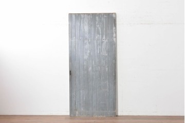 アンティーク建具　昭和初期　シャビーなペンキ仕上げの背の高い引き戸1枚　(R-086773)
