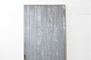 アンティーク建具　昭和初期　シャビーなペンキ仕上げの背の高い引き戸1枚　(R-086773)