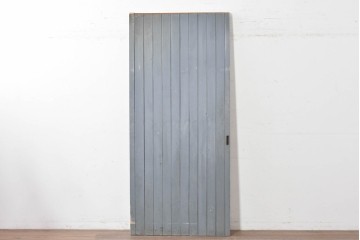 アンティーク建具　昭和初期　シャビーなペンキ仕上げの背の高い引き戸1枚　(R-086774)