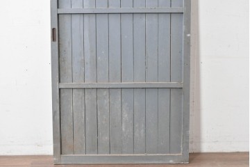 アンティーク建具　昭和初期　シャビーなペンキ仕上げの背の高い引き戸1枚　(R-086774)