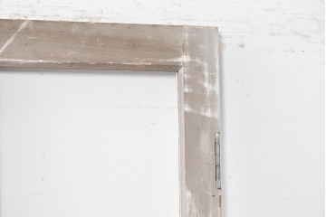 ヴィンテージ建具　昭和中期　シャビーなペンキ仕上げのガラス入りドア1枚　(R-086775)