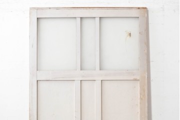 アンティーク建具　昭和初期から中期　ツートンカラー　彩光ガラス入りの引き戸1枚　(R-086776)