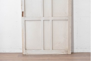 アンティーク建具　昭和初期から中期　ツートンカラー　彩光ガラス入りの引き戸1枚　(R-086776)