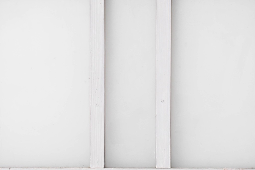 アンティーク建具　昭和初期から中期　ツートンカラー　彩光ガラス入りの引き戸1枚　(R-086776)