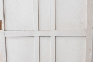 アンティーク建具　昭和初期から中期　ツートンカラー　彩光ガラス入りの引き戸1枚　(R-086776)