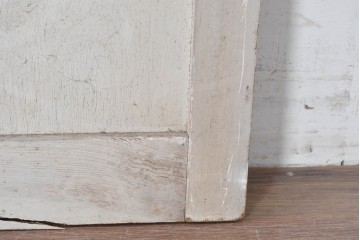 アンティーク建具　昭和初期から中期　ツートンカラー　彩光ガラス入りの引き戸1枚　(R-086776)