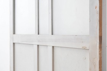 アンティーク建具　昭和初期から中期　ツートンカラー　彩光ガラス入りの引き戸1枚　(R-086776)