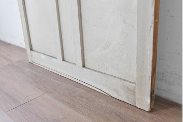 アンティーク建具　昭和初期から中期　ツートンカラー　彩光ガラス入りの引き戸1枚　(R-086776)