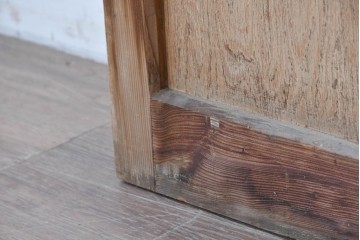 アンティーク建具　昭和初期から中期　ツートンカラー　彩光ガラス入りの引き戸1枚　(R-086776)