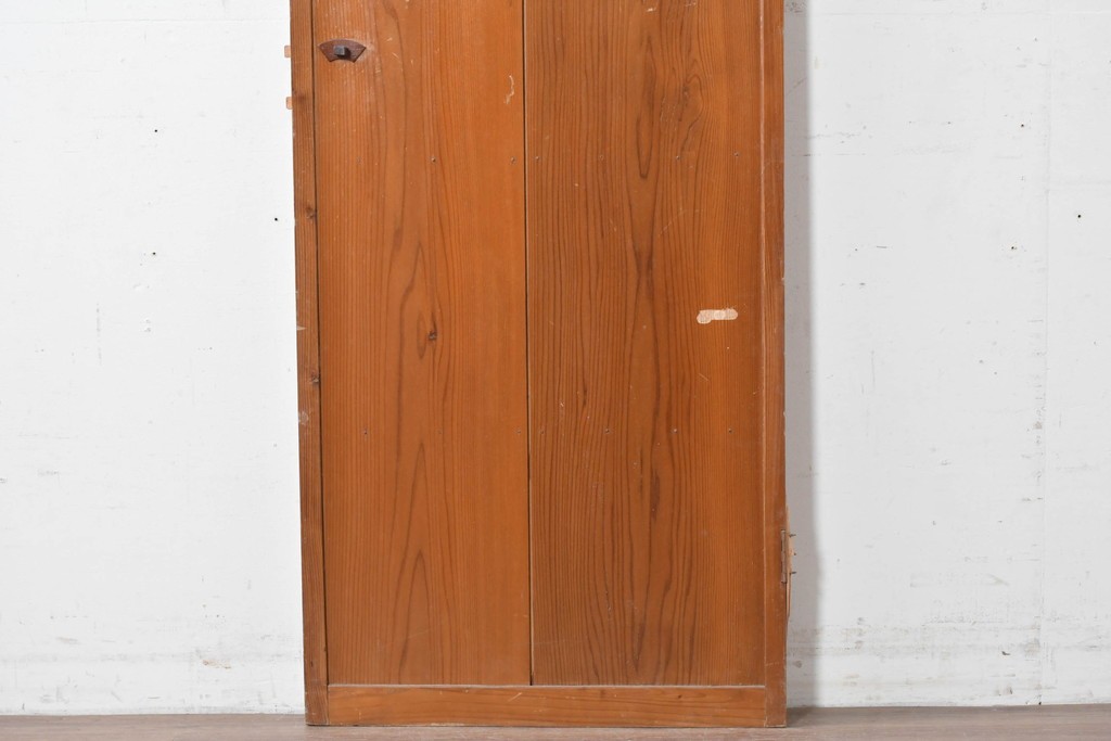 ヴィンテージ建具　昭和中期　すらりとした幅狭デザインの彩光窓付きドア1枚　(R-086777)