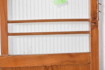 ヴィンテージ建具　昭和中期　すらりとした幅狭デザインの彩光窓付きドア1枚　(R-086777)